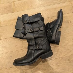 *SOLD* Fiorentini + Baker Leather Moto Biker Boots